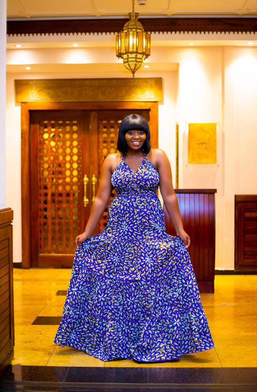Evanuru Tausi African Print Max Dress
