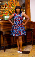 Gillian African short Dress