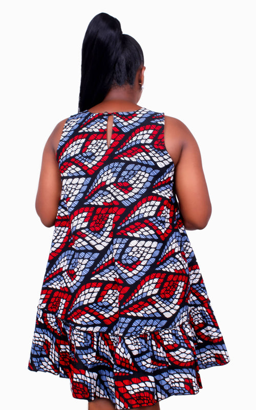 Gillian African short Dress