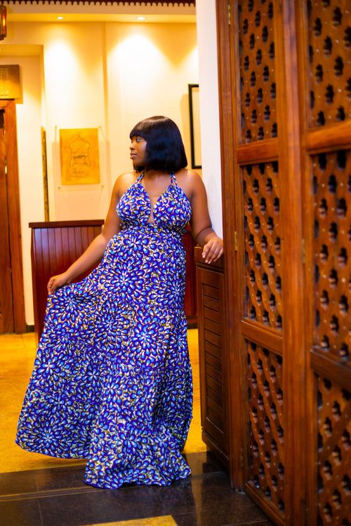 Evanuru Tausi African Print  Max Dress