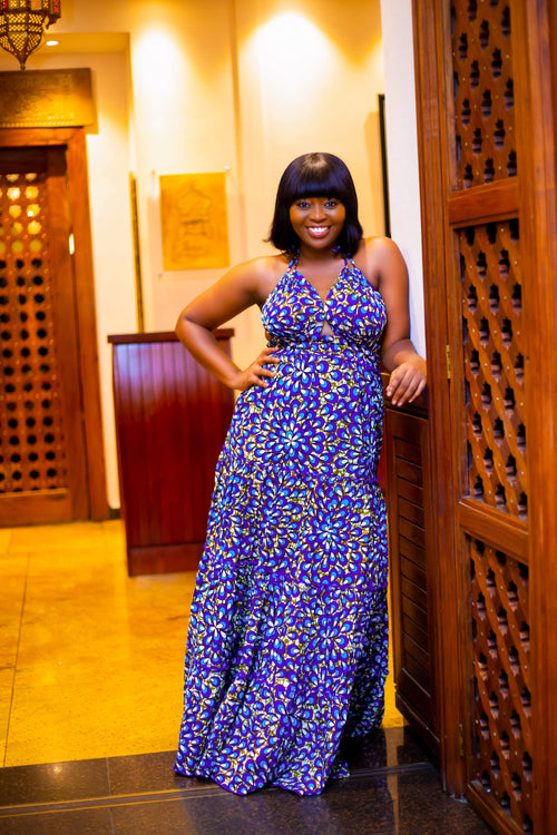 Evanuru Tausi African Print  Max Dress