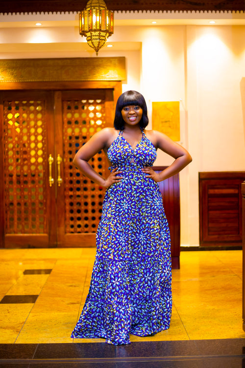 Evanuru Tausi African Print  Max Dress