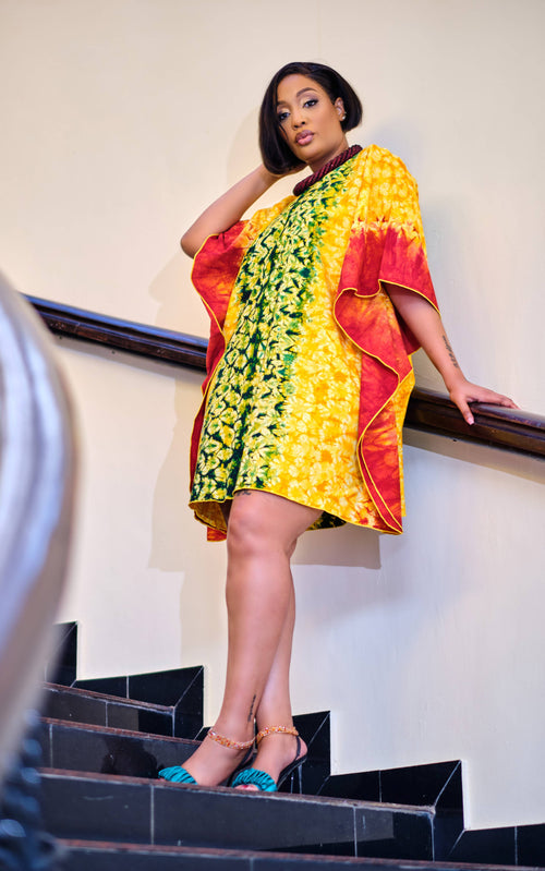 Penina Jamaica African Print  Short Dress