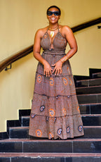 Evanuru Korosho African Print  Max Dress