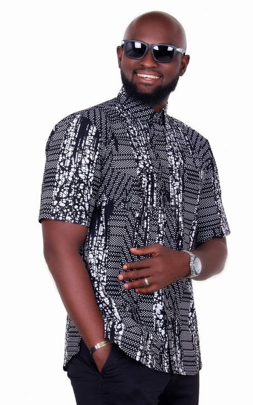 Davis  African Print Shirt