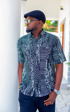 Davis  African Print Shirt
