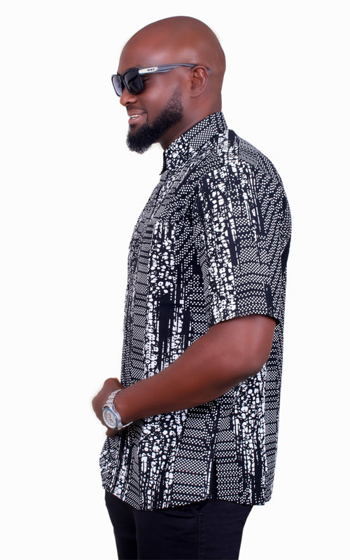 Davis  African Print Shirt