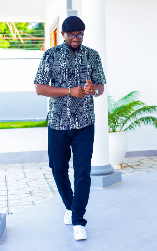 Davis  African Print Shirt