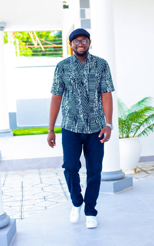 Davis  African Print Shirt